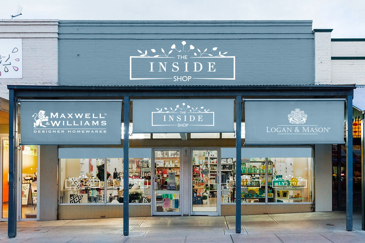 Concept art of The Inside Shop shopfront