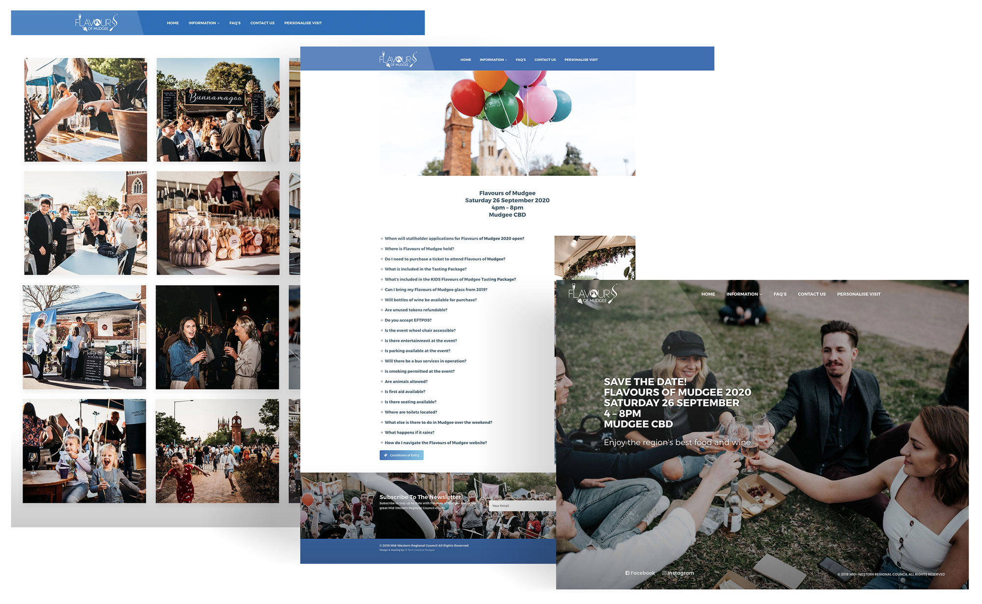 Flavours of Mudgee website layout