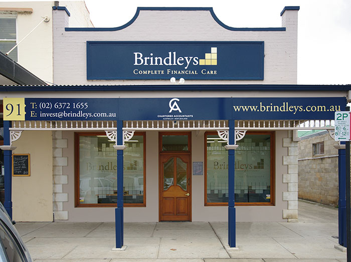 The storefront of the Brindleys' building