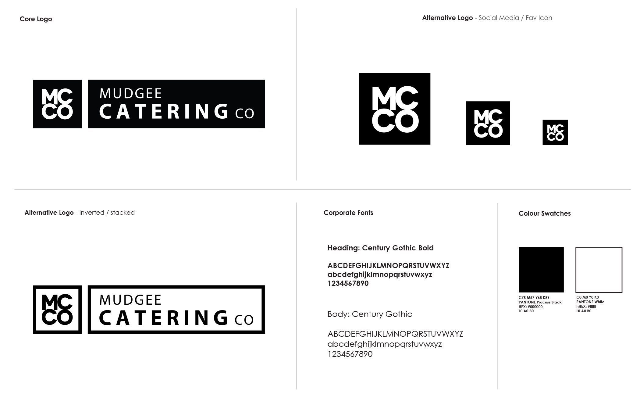 Mudgee Catering Co logo guidelines