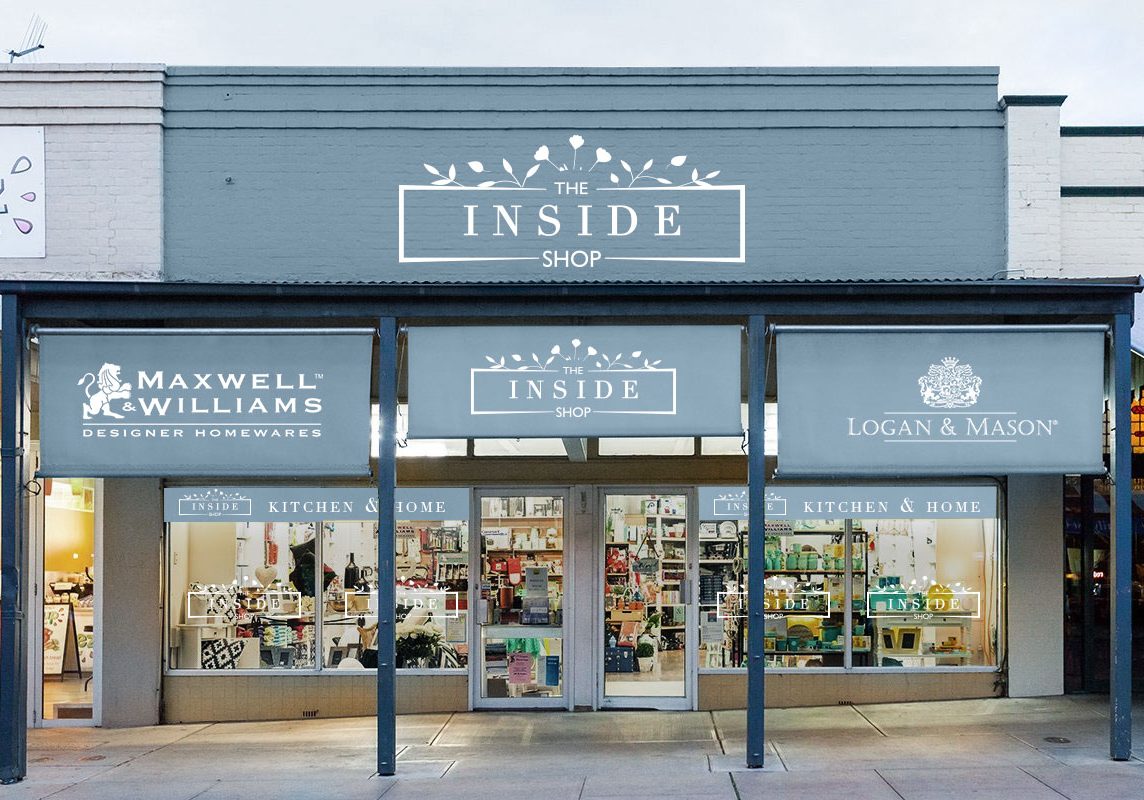 Concept art of The Inside Shop storefront